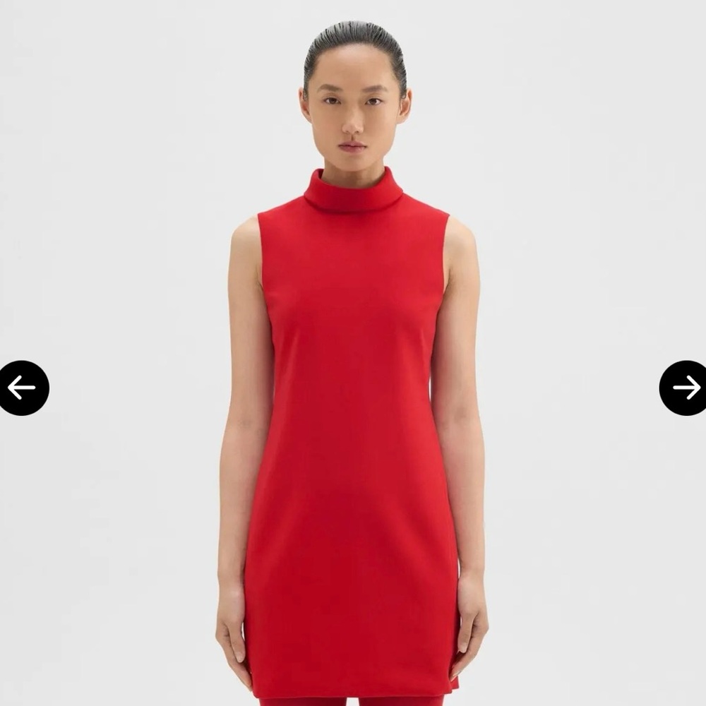 Theory Mod Style Red Sleeveless Dress